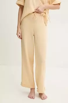 Хлопковые пижамные брюки Chantelle, бежевый
