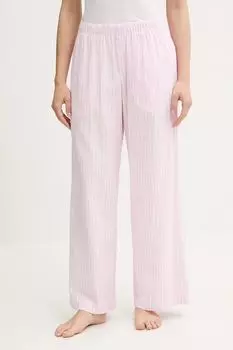 Хлопковые пижамные брюки Hollister Co., розовый