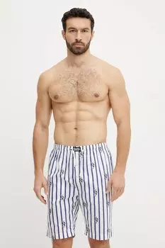 Хлопковые пижамные шорты Polo Ralph Lauren, белый
