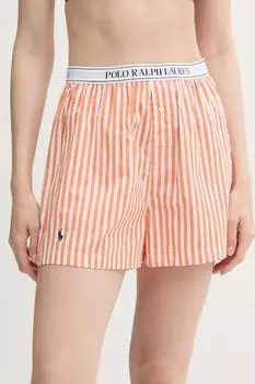 Хлопковые пижамные шорты Polo Ralph Lauren, оранжевый