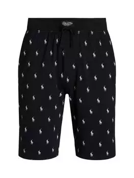 Хлопковые пижамные шорты поло с пони узкого кроя Ralph Lauren