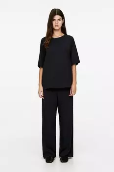 Хлопковые пижамные штаны Arket, синий