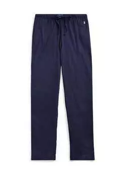 Хлопковые пижамные штаны Polo Ralph Lauren, синий