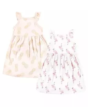 Хлопковые платья для маленьких девочек, Фламинго-Ананас Hudson Baby, розовый