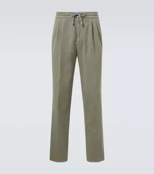 Хлопковые прямые брюки Brunello Cucinelli, C6027