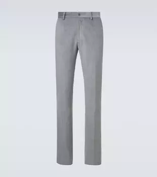Хлопковые прямые брюки Etro, Sky Blue