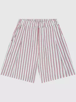 Хлопковые широкие бермуды Laneus, синий