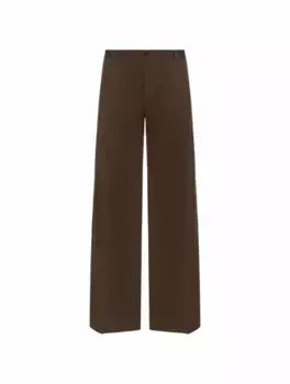 Хлопковые широкие брюки Dolce&Gabbana, коричневый