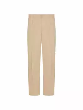 Хлопковые широкие брюки Gucci, бежевый