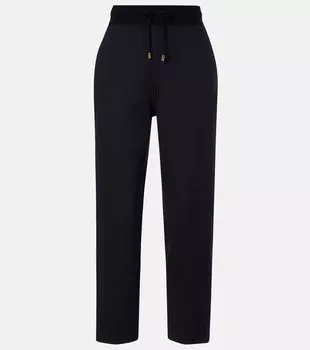 Хлопковые, шёлковые и кашемировые спортивные брюки Loro Piana, темно-синий