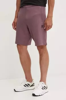 Хлопковые шорты adidas Originals, фиолетовый