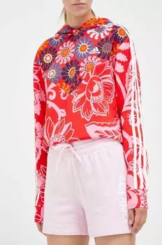 Хлопковые шорты adidas, розовый