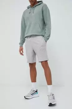 Хлопковые шорты adidas, серый