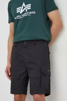 Хлопковые шорты Aeronautica Militare, серый