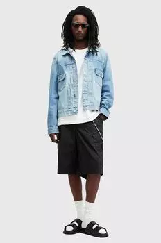 Хлопковые шорты AllSaints, черный