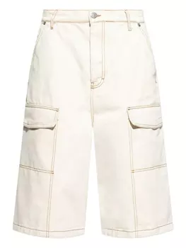 Хлопковые шорты AMI Paris, белый