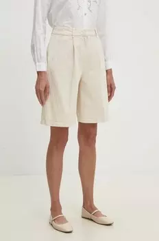 Хлопковые шорты Answear Lab, бежевый