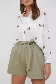 Хлопковые шорты Answear Lab, зеленый