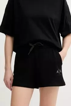 Хлопковые шорты Armani Exchange, черный