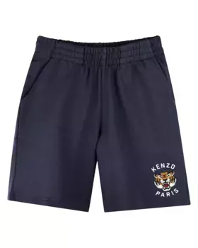 Хлопковые шорты-бермуды для мальчика Kenzo Kids, синий