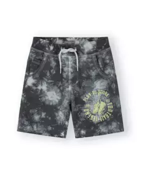 Хлопковые шорты-бермуды для мальчиков темно-серого цвета с эффектом тай-дай Canada House, темно-серый