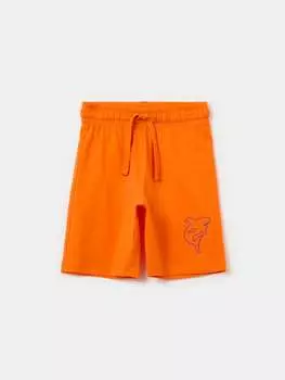 Хлопковые шорты-бермуды с кулиской и принтом Ovs, цвет orange
