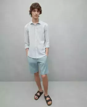Хлопковые шорты-бермуды в стиле чинос с французским карманом Easy Wear, зеленый