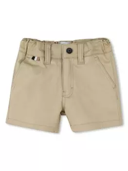 Хлопковые шорты BOSS Kidswear, нейтральный цвет