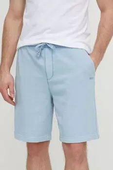 Хлопковые шорты Boss Orange, синий