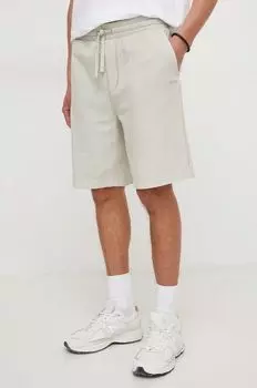 Хлопковые шорты Boss Orange, зеленый