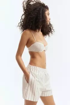 Хлопковые шорты боксеры H&M, белый