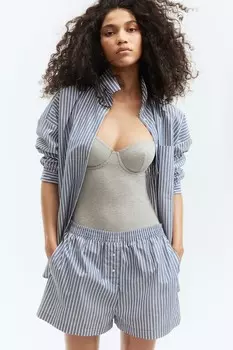 Хлопковые шорты боксеры H&M, синий