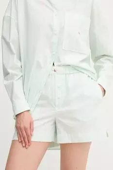 Хлопковые шорты Calvin Klein Jeans, зеленый