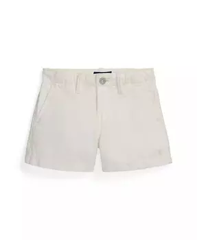 Хлопковые шорты чинос для малышей и маленьких девочек Polo Ralph Lauren, белый