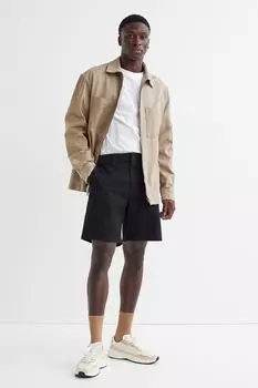 Хлопковые шорты чинос стандартного кроя H&amp;M, черный