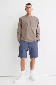 Хлопковые шорты чинос стандартного кроя H&amp;M, синий
