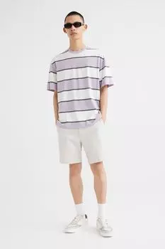 Хлопковые шорты чинос стандартного кроя H&M, светло-бежевый