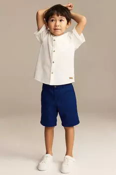 Хлопковые шорты-чиносы H&M, синий