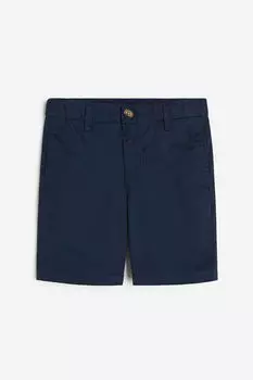 Хлопковые шорты-чиносы H&M, синий