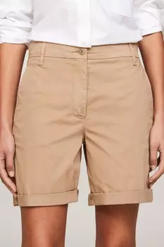 Хлопковые шорты-чиносы Tommy Hilfiger, коричневый