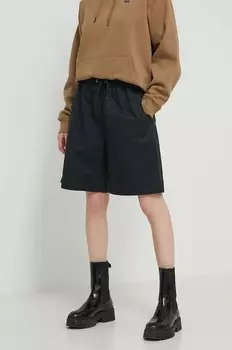 Хлопковые шорты Converse, черный