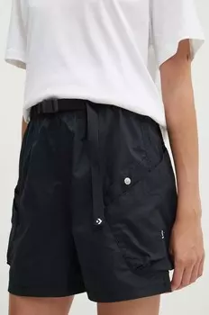 Хлопковые шорты Converse, черный