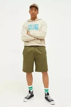 Хлопковые шорты Converse, зеленый