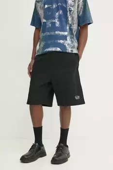 Хлопковые шорты Diesel, черный