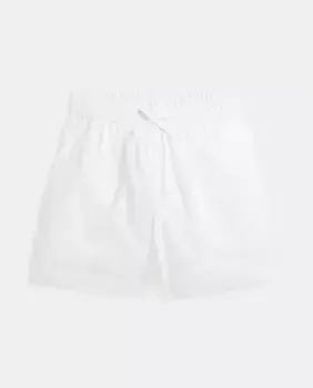 Хлопковые шорты для девочек с эластичным поясом Polo Ralph Lauren, белый