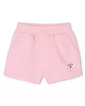 Хлопковые шорты для девочек с эластичным поясом Kenzo Kids, цвет Rosa