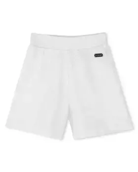 Хлопковые шорты для девочек с пайетками DKNY, белый