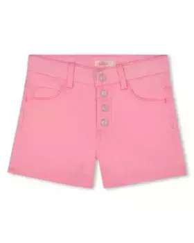 Хлопковые шорты для девочек с застежкой на пуговицы Billieblush, розовый