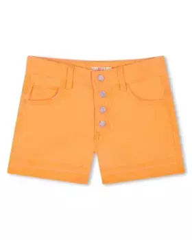Хлопковые шорты для девочек с застежкой на пуговицы Billieblush, оранжевый