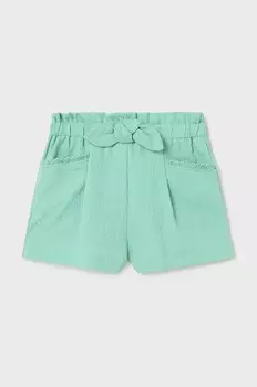 Хлопковые шорты для младенцев Mayoral, бирюзовый
